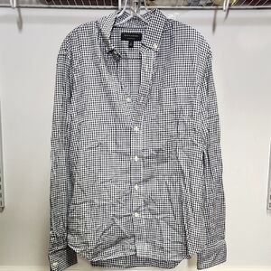 Banana Republic | Dark Blue & White Gingham Shirt | M